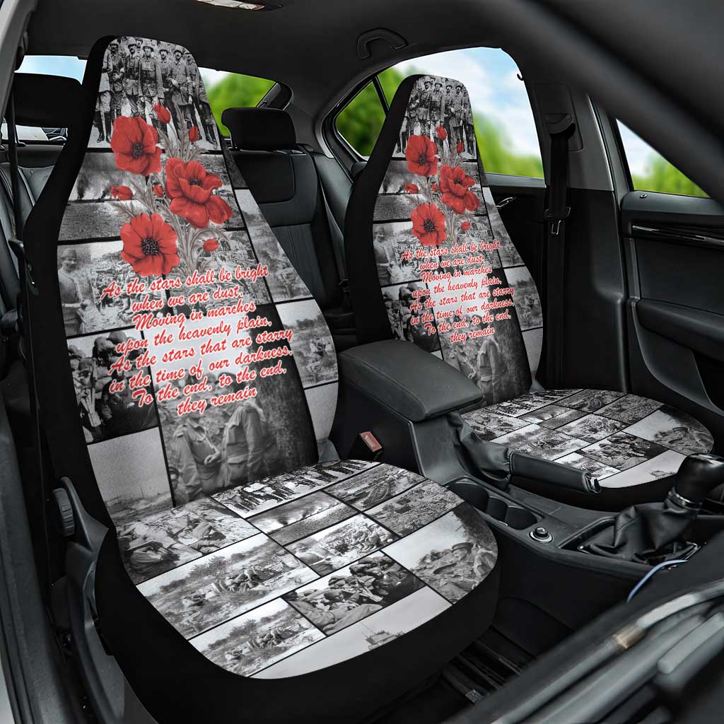 ANZAC Day Gallipoli Campaign Car Seat Cover To The End They Remain LT9 One Size Black - Polynesian Pride
