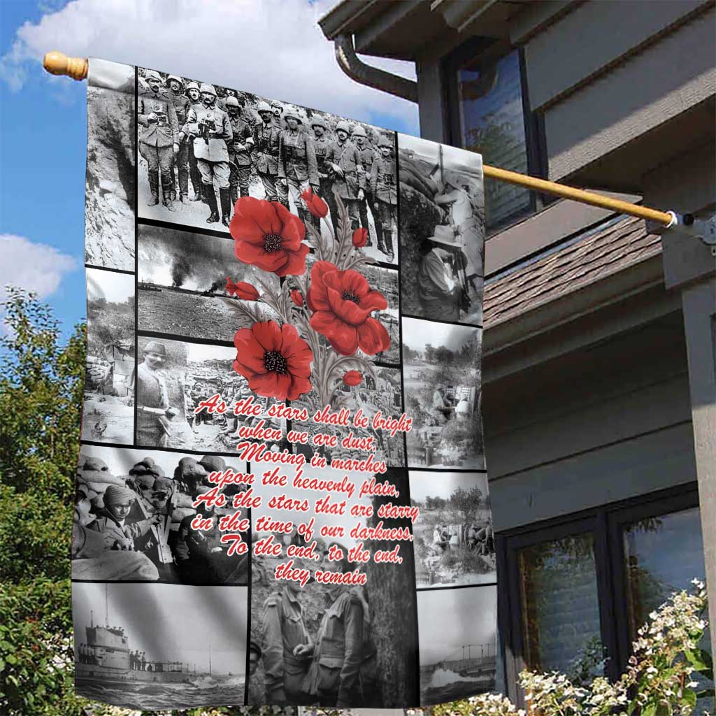 ANZAC Day Gallipoli Campaign Garden Flag To The End They Remain LT9 - Polynesian Pride