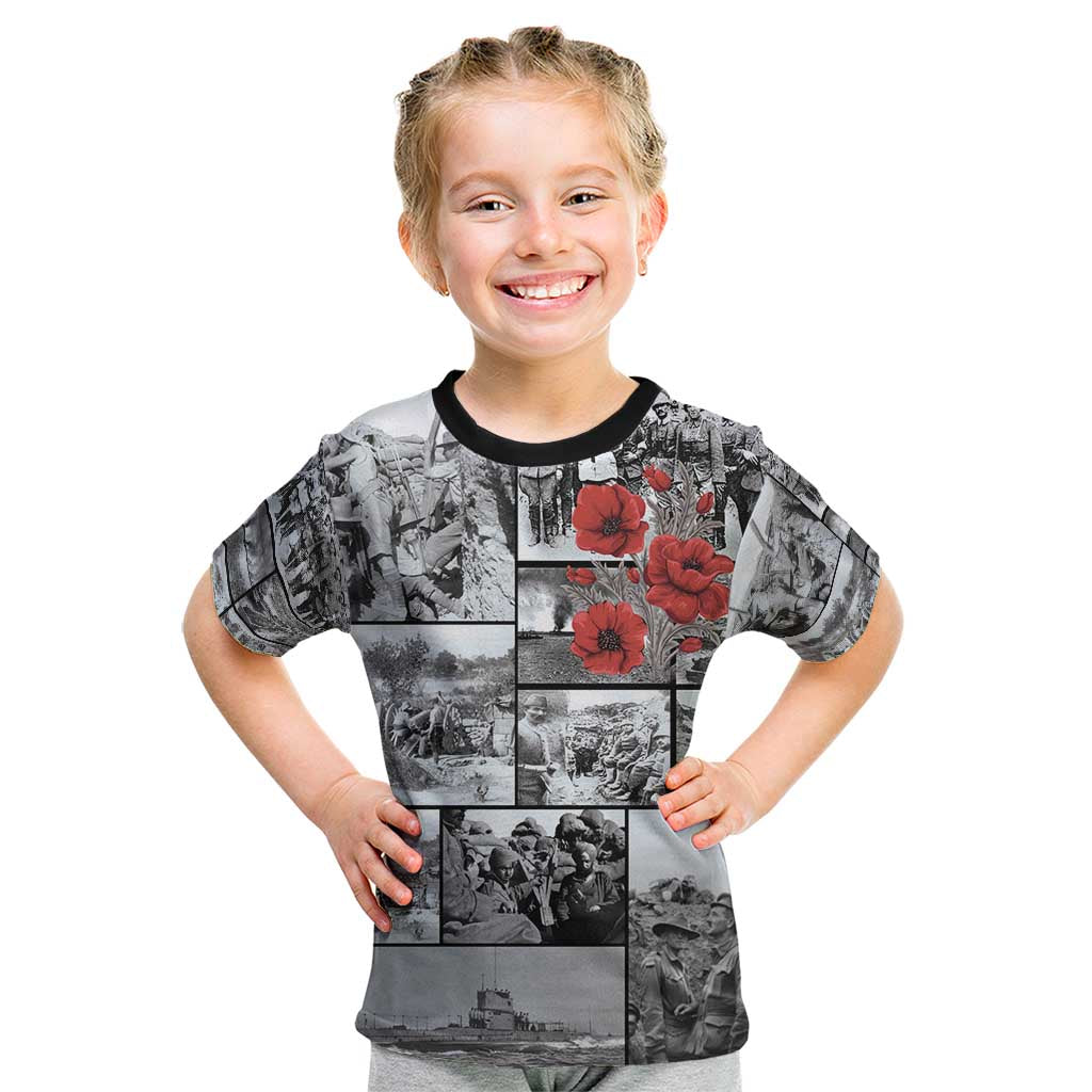 ANZAC Day Gallipoli Campaign Kid T Shirt To The End They Remain LT9 Black - Polynesian Pride