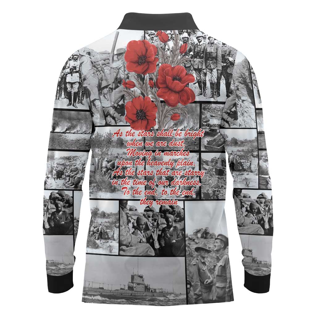 ANZAC Day Gallipoli Campaign Long Sleeve Polo Shirt To The End They Remain LT9 - Polynesian Pride