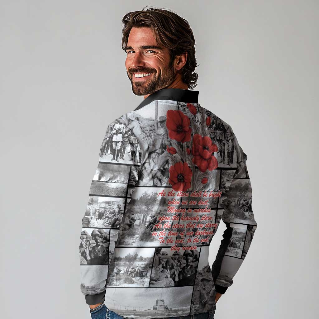 ANZAC Day Gallipoli Campaign Long Sleeve Polo Shirt To The End They Remain LT9 - Polynesian Pride