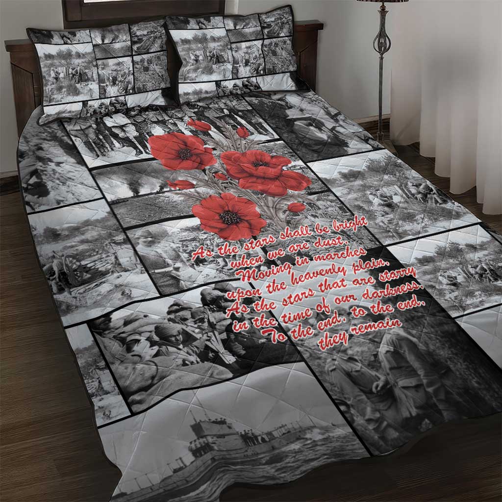 ANZAC Day Gallipoli Campaign Quilt Bed Set To The End They Remain LT9 Black - Polynesian Pride