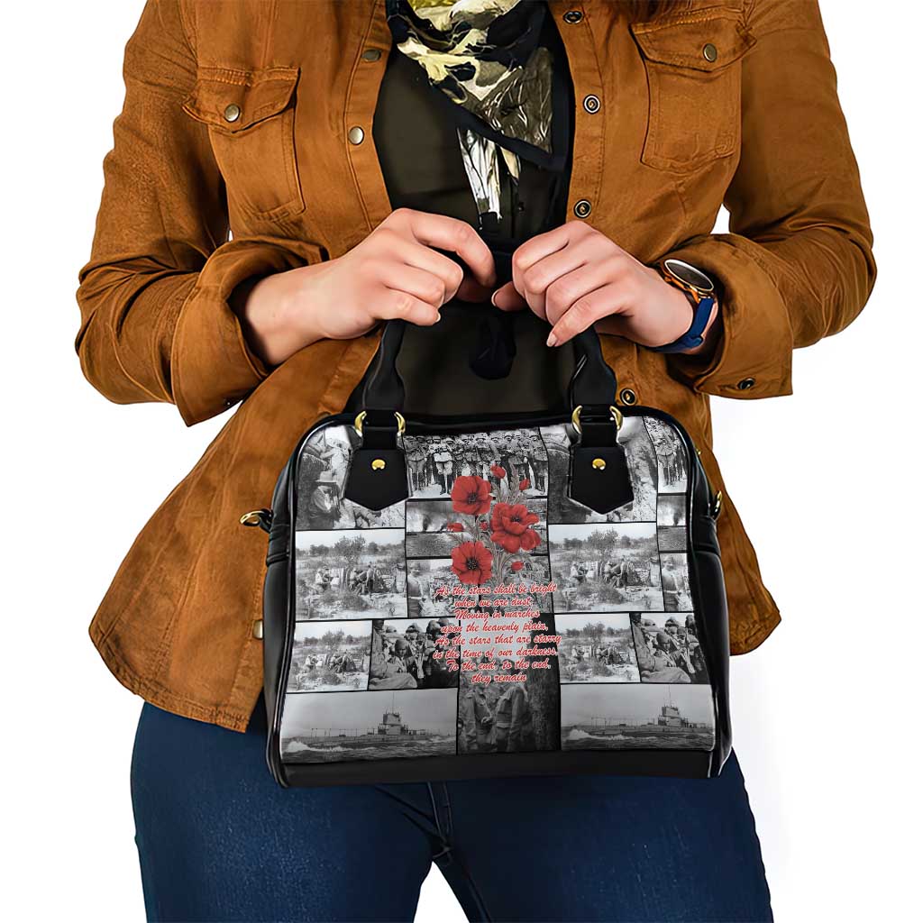 ANZAC Day Gallipoli Campaign Shoulder Handbag To The End They Remain LT9 - Polynesian Pride