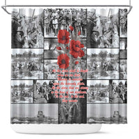 ANZAC Day Gallipoli Campaign Shower Curtain To The End They Remain LT9 Black - Polynesian Pride