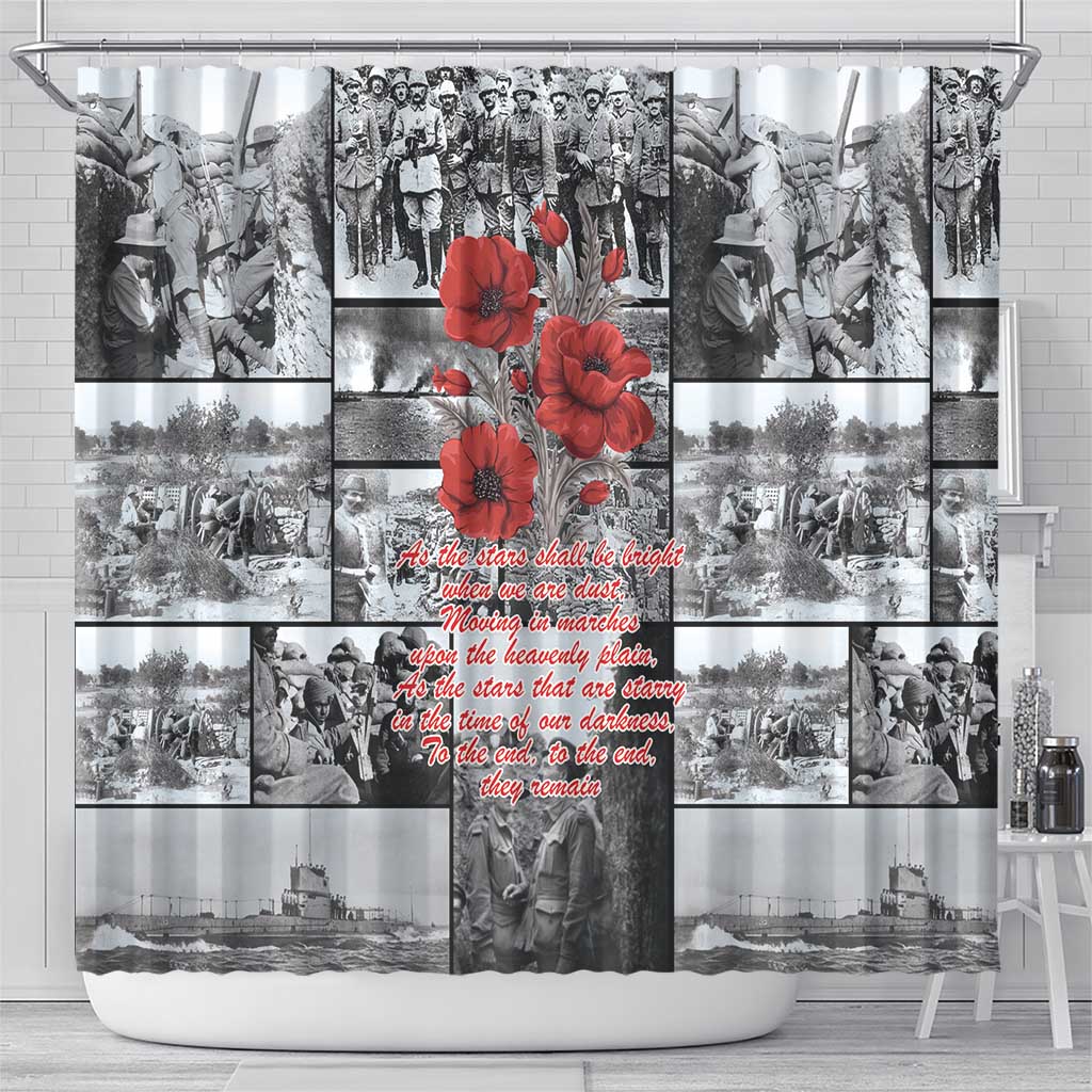 ANZAC Day Gallipoli Campaign Shower Curtain To The End They Remain LT9 - Polynesian Pride