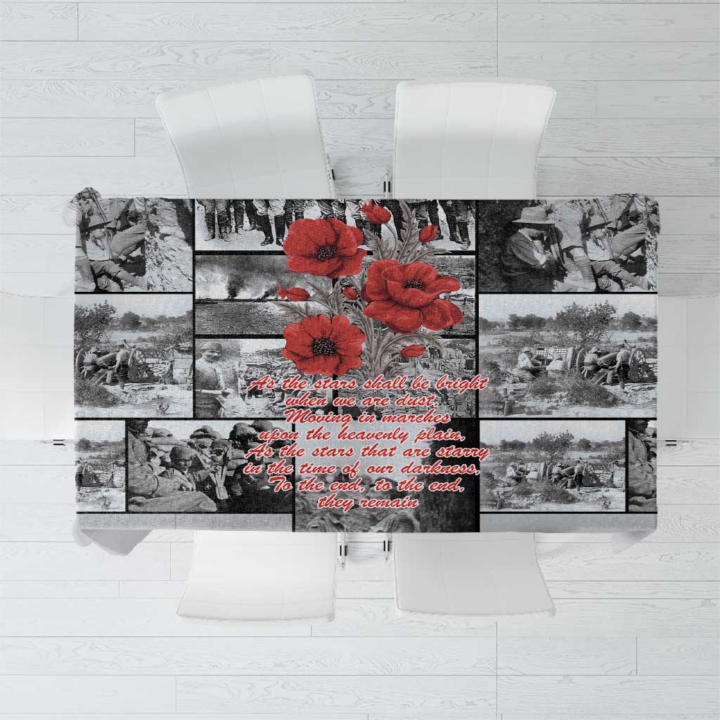 ANZAC Day Gallipoli Campaign Tablecloth To The End They Remain LT9 Black - Polynesian Pride