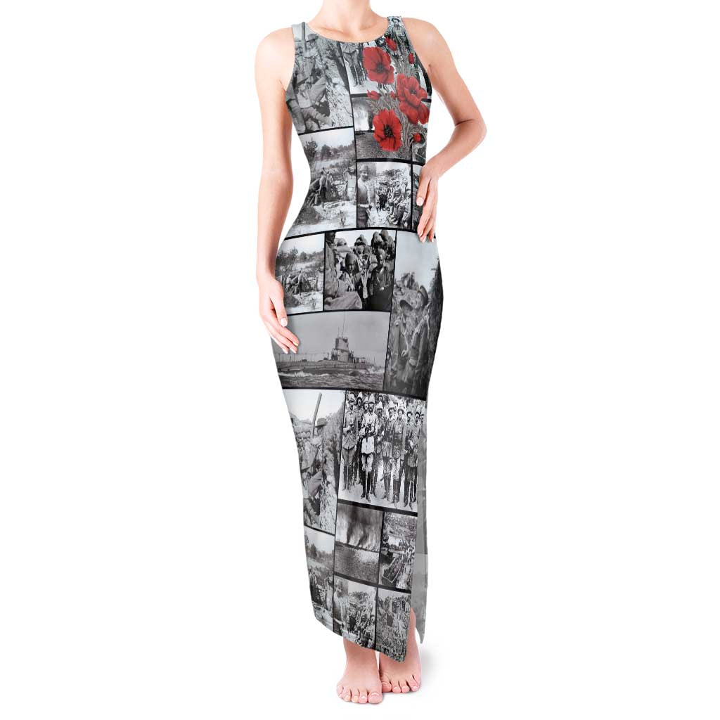 ANZAC Day Gallipoli Campaign Tank Maxi Dress To The End They Remain LT9 Women Black - Polynesian Pride