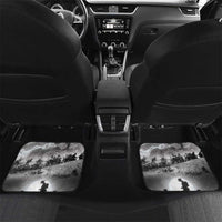 Black ANZAC Day The Battle of Lone Pine Car Mats Kiwi-Kangaroo Soldier Lest We Forget LT9 Set 2pcs - Back Black - Polynesian Pride