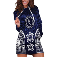 FSM Chuuk States Hoodie Dress Micronesia Six 9 One Polynesian Tribal Pattern LT9 Blue - Polynesian Pride