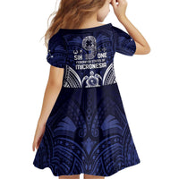 FSM Chuuk States Kid Short Sleeve Dress Micronesia Six 9 One Polynesian Tribal Pattern LT9 - Polynesian Pride