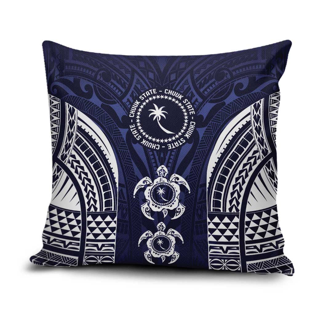 FSM Chuuk States Pillow Cover Micronesia Six 9 One Polynesian Tribal Pattern LT9 Blue - Polynesian Pride