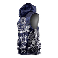 FSM Chuuk States Sleeveless Hoodie Micronesia Six 9 One Polynesian Tribal Pattern LT9 - Polynesian Pride