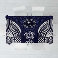 FSM Chuuk States Tablecloth Micronesia Six 9 One Polynesian Tribal Pattern LT9 Blue - Polynesian Pride