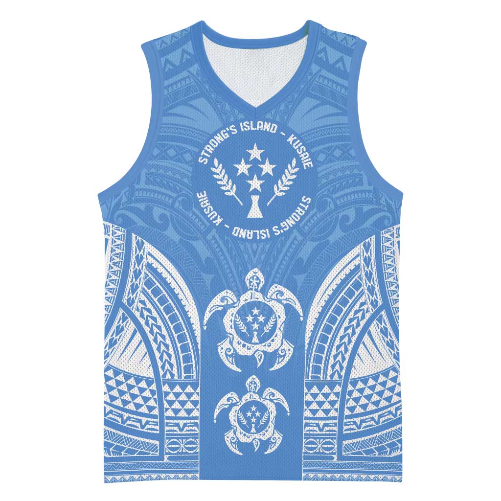 FSM Kosrae States Basketball Jersey Micronesia Six 9 One Polynesian Tribal Pattern LT9 Unisex Blue - Polynesian Pride