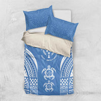 FSM Kosrae States Bedding Set Micronesia Six 9 One Polynesian Tribal Pattern LT9 US Twin 172cm x 218cm Blue - Polynesian Pride