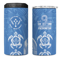 FSM Kosrae States 4 in 1 Can Cooler Tumbler Micronesia Six 9 One Polynesian Tribal Pattern LT9 One Size: 16 oz Blue - Polynesian Pride