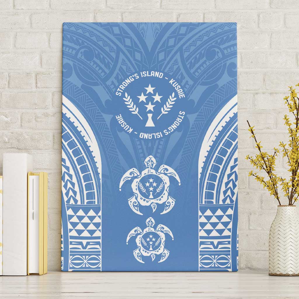 FSM Kosrae States Canvas Wall Art Micronesia Six 9 One Polynesian Tribal Pattern LT9 Without Frame Blue - Polynesian Pride