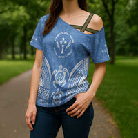 FSM Kosrae States Cross Shoulder Shirt Micronesia Six 9 One Polynesian Tribal Pattern LT9 - Polynesian Pride
