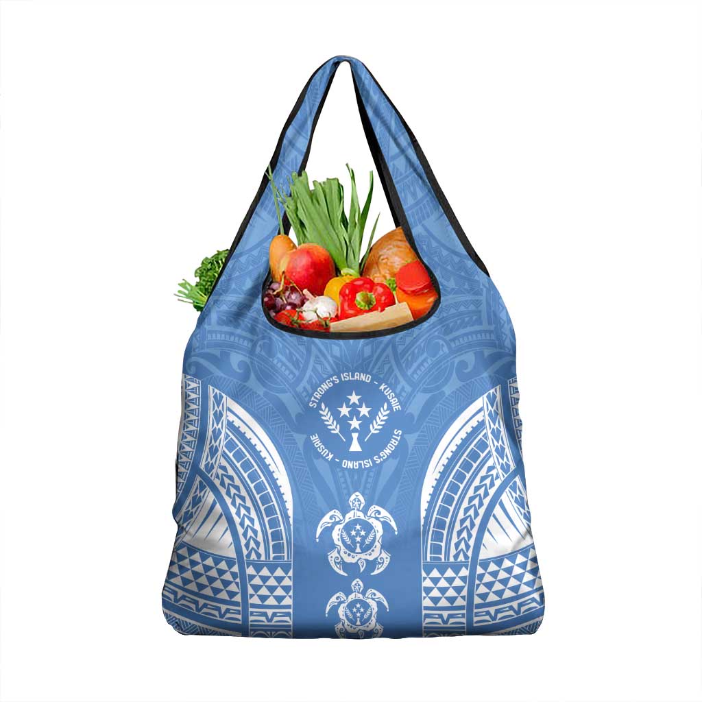 FSM Kosrae States Grocery Bag Micronesia Six 9 One Polynesian Tribal Pattern LT9 1-pack One Size Blue - Polynesian Pride