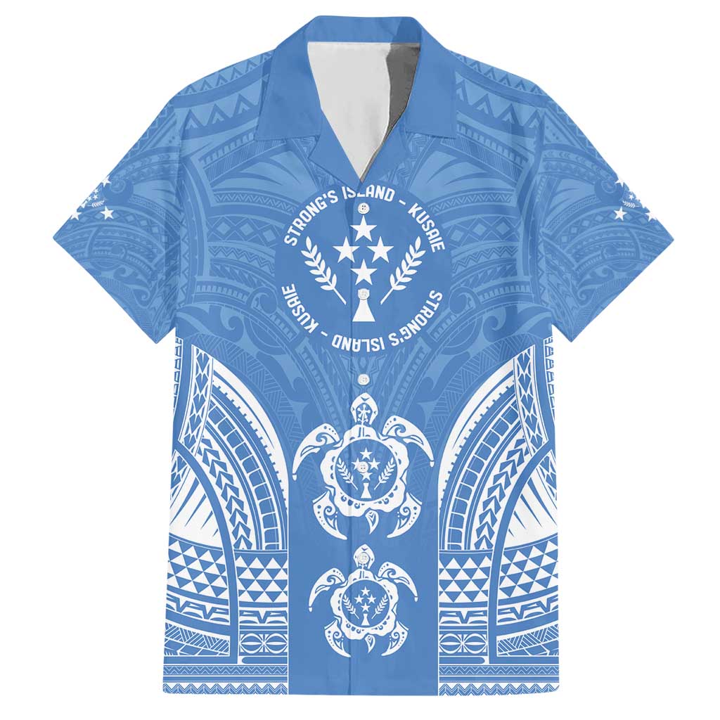 FSM Kosrae States Hawaiian Shirt Micronesia Six 9 One Polynesian Tribal Pattern LT9 Blue - Polynesian Pride
