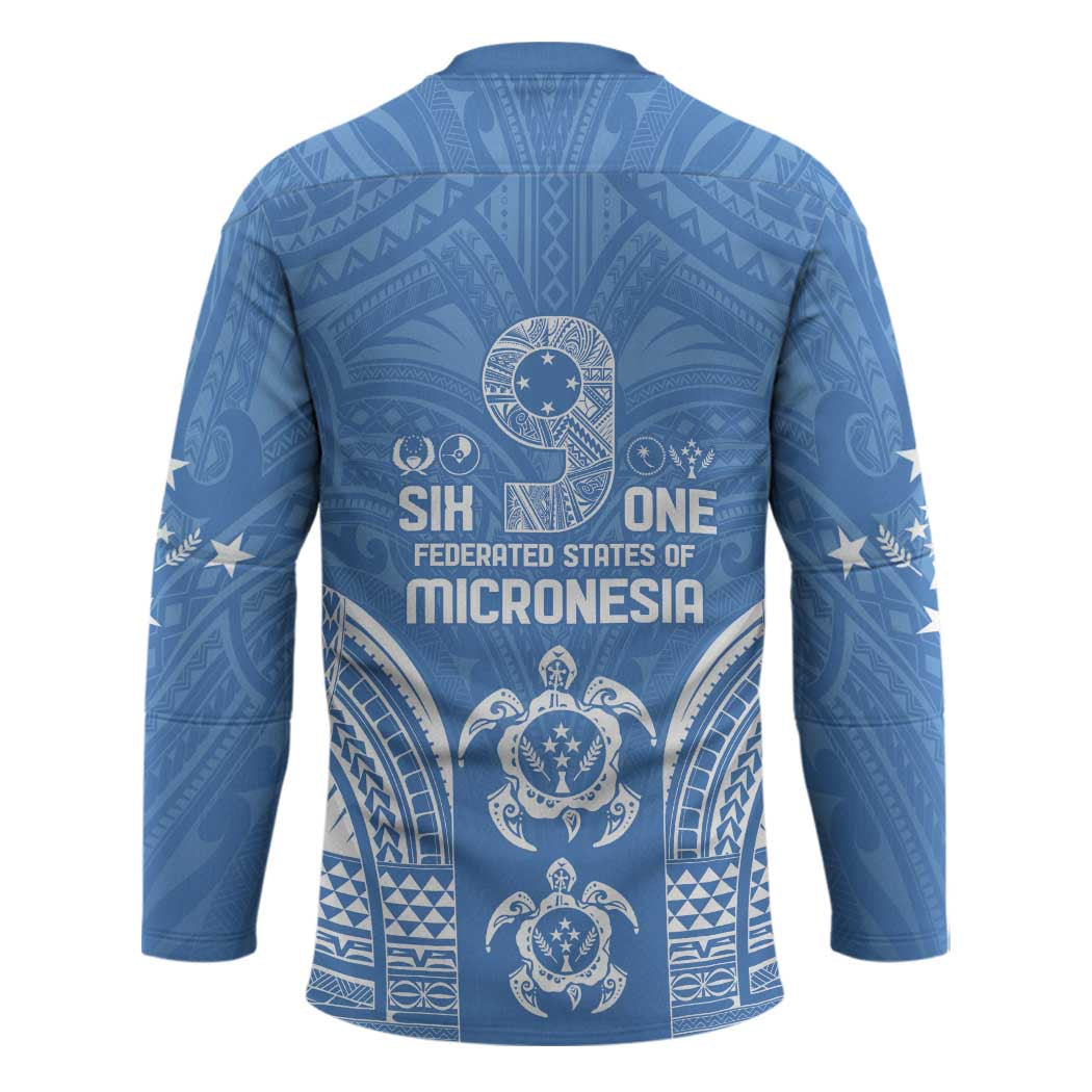 FSM Kosrae States Hockey Jersey Micronesia Six 9 One Polynesian Tribal Pattern LT9 - Polynesian Pride