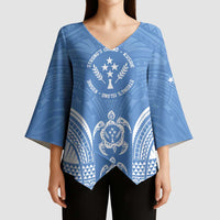 FSM Kosrae States Kimono Sleeve Blouse Micronesia Six 9 One Polynesian Tribal Pattern LT9 - Polynesian Pride