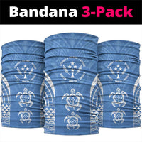 FSM Kosrae States Neck Gaiter Micronesia Six 9 One Polynesian Tribal Pattern LT9 package One Size: 25*50cm Blue - Polynesian Pride