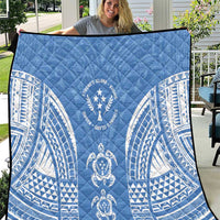 FSM Kosrae States Quilt Micronesia Six 9 One Polynesian Tribal Pattern LT9 Blue - Polynesian Pride