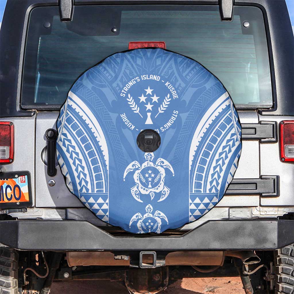 FSM Kosrae States Spare Tire Cover Micronesia Six 9 One Polynesian Tribal Pattern LT9 Blue - Polynesian Pride
