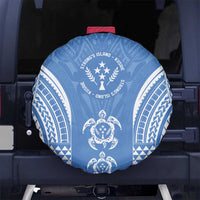 FSM Kosrae States Spare Tire Cover Micronesia Six 9 One Polynesian Tribal Pattern LT9 No hole Blue - Polynesian Pride