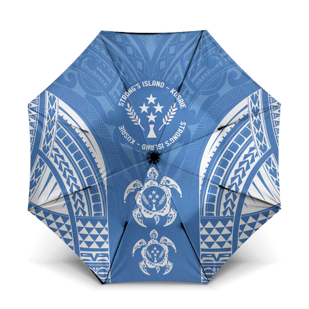FSM Kosrae States Umbrella Micronesia Six 9 One Polynesian Tribal Pattern LT9 One Size Folded 11.42 inch Opened Diameter 37.4 inch Blue - Polynesian Pride