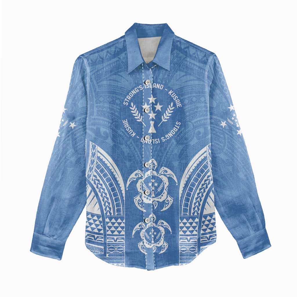 FSM Kosrae States Women Casual Shirt Micronesia Six 9 One Polynesian Tribal Pattern LT9 - Polynesian Pride