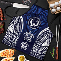 FSM Pohnpei States Apron Micronesia Six 9 One Polynesian Tribal Pattern LT9 Blue - Polynesian Pride