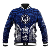 FSM Pohnpei States Baseball Jacket Micronesia Six 9 One Polynesian Tribal Pattern LT9 Unisex Blue - Polynesian Pride