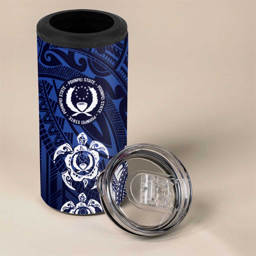 FSM Pohnpei States 4 in 1 Can Cooler Tumbler Micronesia Six 9 One Polynesian Tribal Pattern LT9 - Polynesian Pride