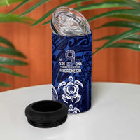 FSM Pohnpei States 4 in 1 Can Cooler Tumbler Micronesia Six 9 One Polynesian Tribal Pattern LT9 - Polynesian Pride
