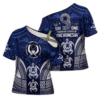 FSM Pohnpei States Cross Shoulder Shirt Micronesia Six 9 One Polynesian Tribal Pattern LT9 - Polynesian Pride