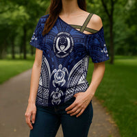 FSM Pohnpei States Cross Shoulder Shirt Micronesia Six 9 One Polynesian Tribal Pattern LT9 - Polynesian Pride