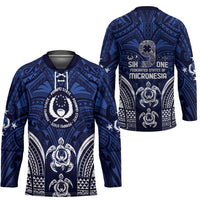 FSM Pohnpei States Hockey Jersey Micronesia Six 9 One Polynesian Tribal Pattern LT9 - Polynesian Pride