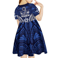 FSM Pohnpei States Kid Short Sleeve Dress Micronesia Six 9 One Polynesian Tribal Pattern LT9 - Polynesian Pride