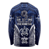 FSM Pohnpei States Long Sleeve Shirt Micronesia Six 9 One Polynesian Tribal Pattern LT9 - Polynesian Pride