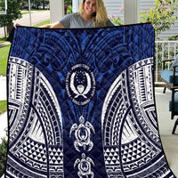 FSM Pohnpei States Quilt Micronesia Six 9 One Polynesian Tribal Pattern LT9 Blue - Polynesian Pride