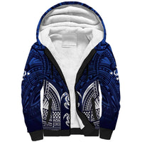 FSM Pohnpei States Sherpa Hoodie Micronesia Six 9 One Polynesian Tribal Pattern LT9 Unisex Blue - Polynesian Pride