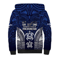 FSM Pohnpei States Sherpa Hoodie Micronesia Six 9 One Polynesian Tribal Pattern LT9 - Polynesian Pride