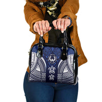 FSM Pohnpei States Shoulder Handbag Micronesia Six 9 One Polynesian Tribal Pattern LT9 One Size Blue - Polynesian Pride