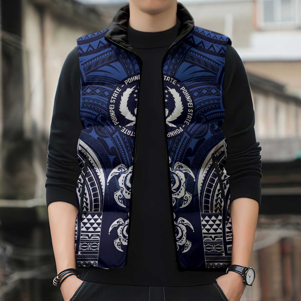 FSM Pohnpei States Sleeveless Puffer Jacket Micronesia Six 9 One Polynesian Tribal Pattern LT9 - Polynesian Pride