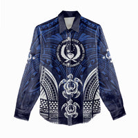 FSM Pohnpei States Women Casual Shirt Micronesia Six 9 One Polynesian Tribal Pattern LT9 - Polynesian Pride