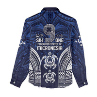 FSM Pohnpei States Women Casual Shirt Micronesia Six 9 One Polynesian Tribal Pattern LT9 - Polynesian Pride