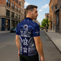 FSM Pohnpei States Zipper Polo Shirt Micronesia Six 9 One Polynesian Tribal Pattern LT9 - Polynesian Pride