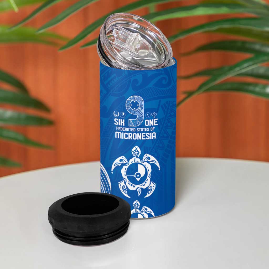 FSM Yap States 4 in 1 Can Cooler Tumbler Micronesia Six 9 One Polynesian Tribal Pattern LT9 - Polynesian Pride